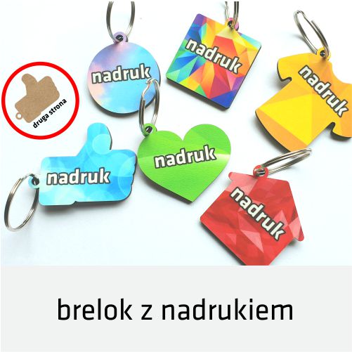 brelok z nadrukiem